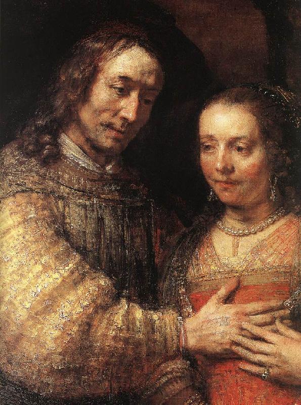 REMBRANDT Harmenszoon van Rijn The Jewish Bride (detail) dy Spain oil painting art